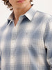 Slim Fit Checkered Shirt  | Blue