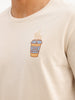 Slim Fit Placement Printed T-Shirt | Beige