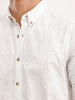 Slim Fit AOP Full Sleeved Shirt  | White