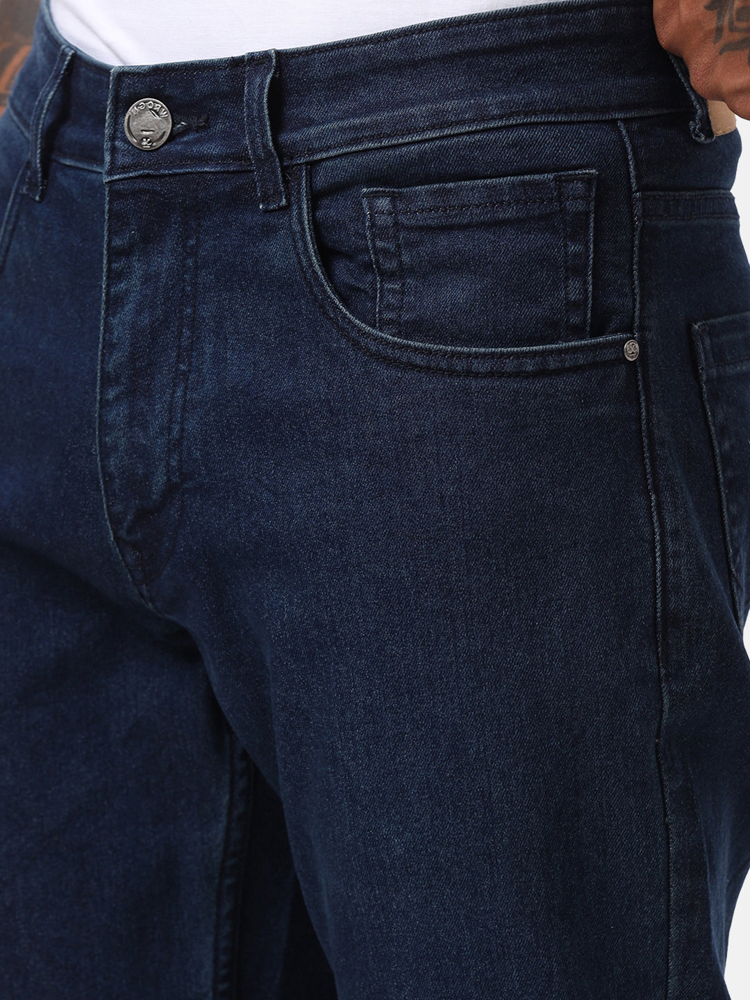 Basic Blue Five Pocket Jeans