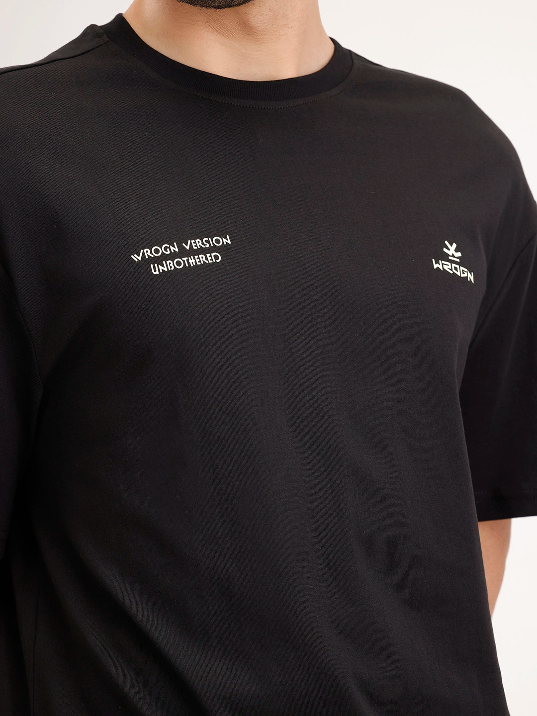 Oversized Fit Half Sleeve T-Shirt | Black