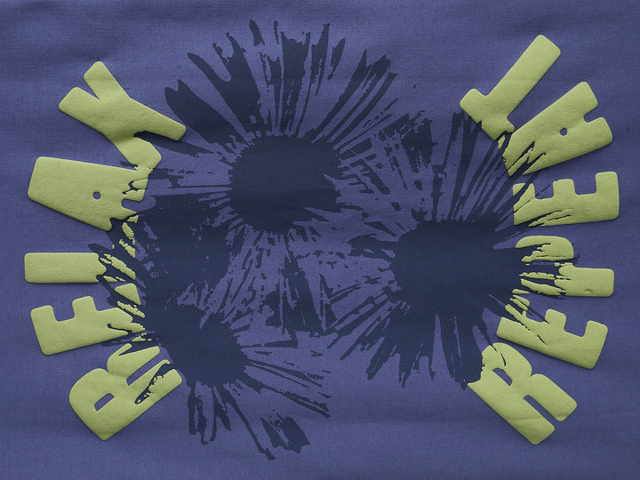 Puff Print Oversized T-Shirt | Dark Blue