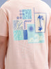 Oversized Back Printed T-Shirt  | Peach