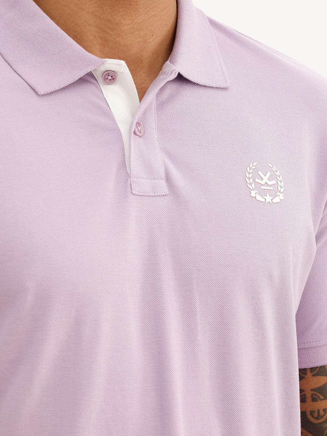Solid Slim Fit Polo T-Shirt | Purple