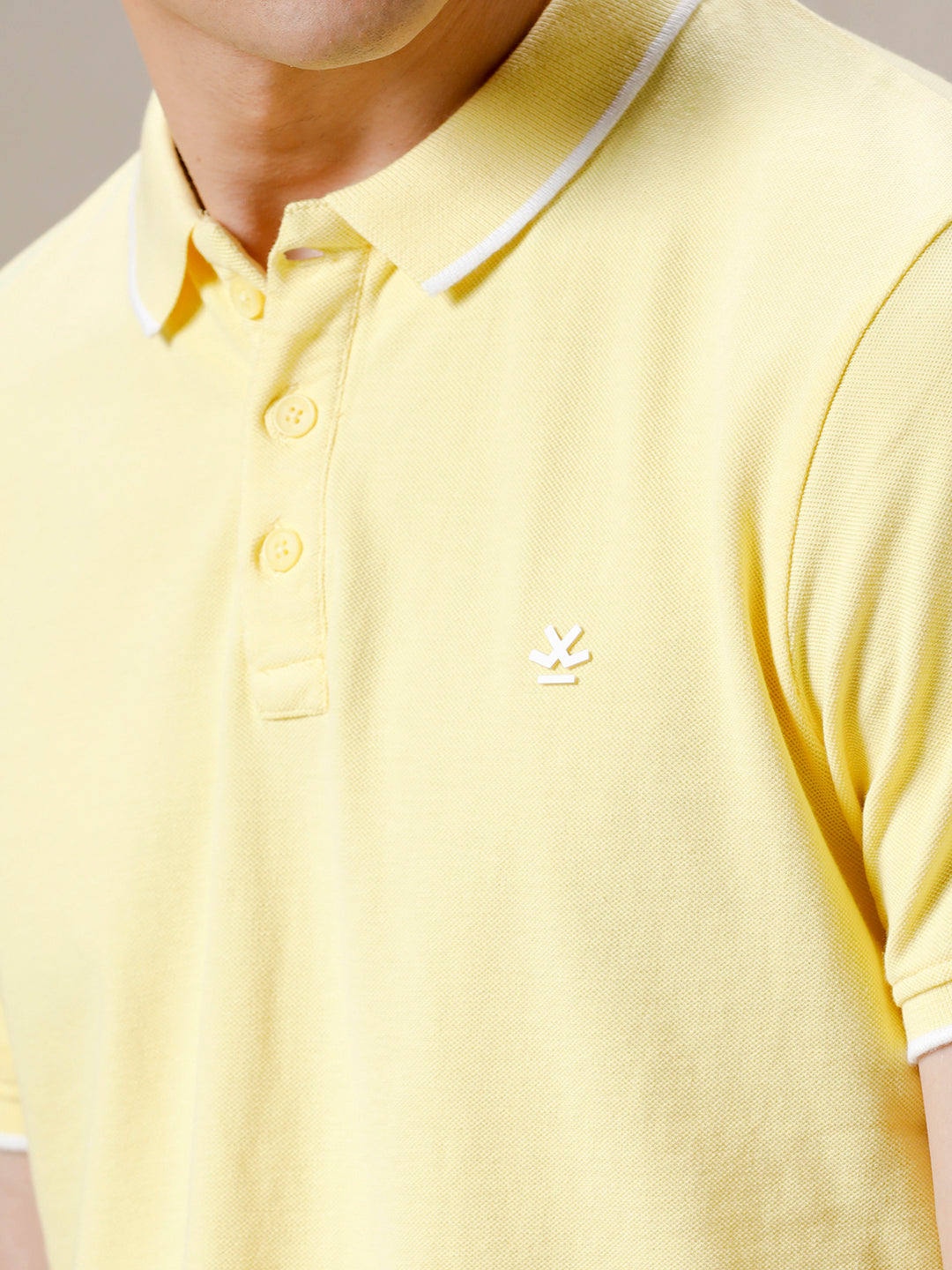 Dip Dyed Yellow Polo T-Shirt