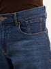 Faded Straight Fit Denim Jeans | Blue