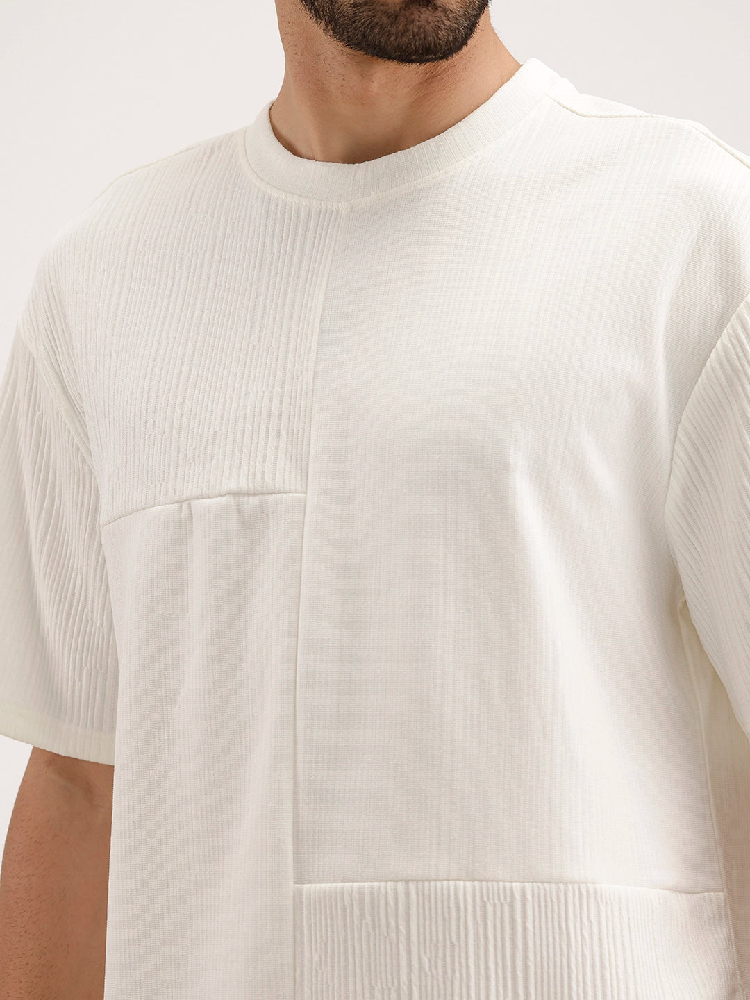 Oversized Cut & Sew T-Shirt | White