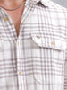 Slim Fit Checkered Casual Shirt For Men |Off White