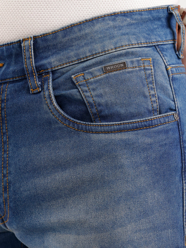 Light Faded Slim Fit Denim Jeans  | Blue