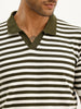 Slim Fit Textured Polo T-Shirt | Off White | WPT01HSSL1059W