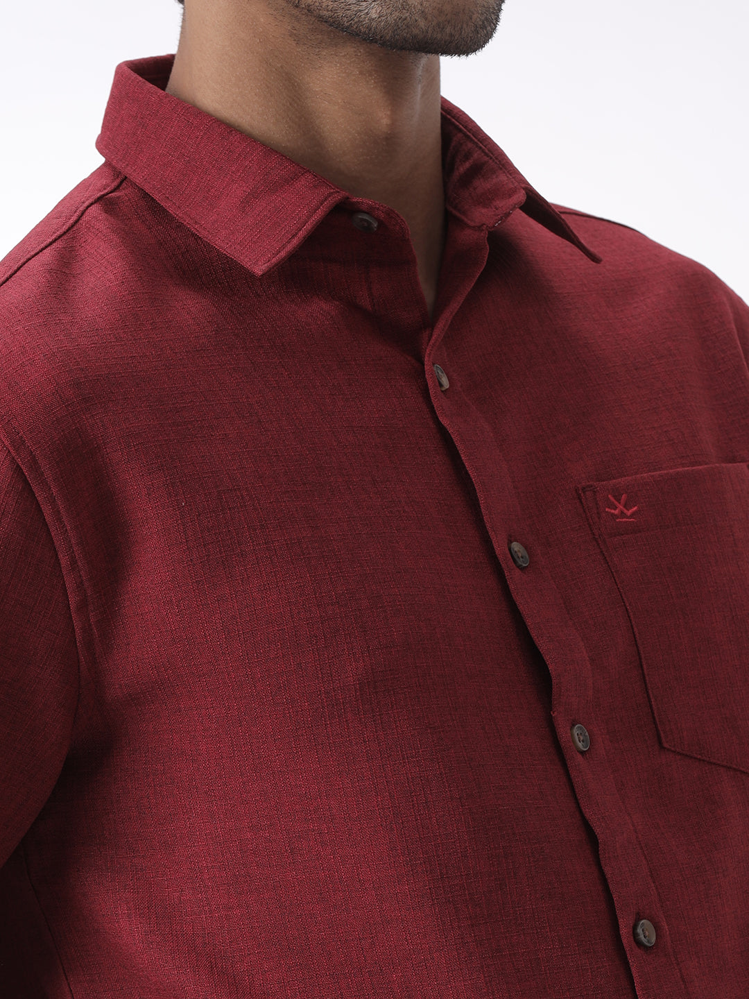 Maroon Blend Short Sleeve Shirt