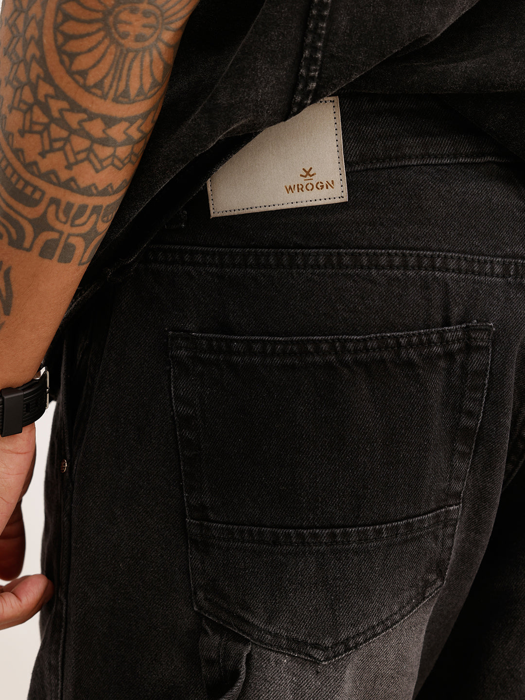 Loose Fit Carpenter Denim Jeans | Dark Grey