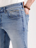Faded Slim Fit Denim Jeans   |  Blue