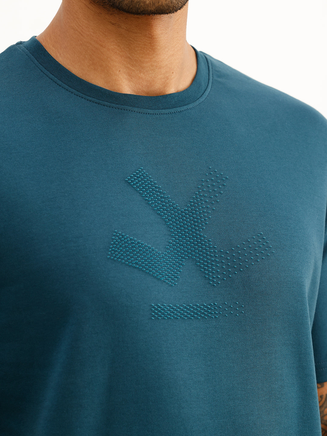 Slim Fit HD Printed T-Shirt | Teal