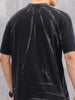 Grunge Look Oversized Fit T-shirt With Hd Logo Print | Black