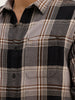 Slim Fit Checkered Full Sleeve Shirt | Black
