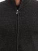 Solid Regular Zipper Sweatshirt | Charcoal