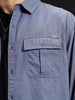 Wrogn Men's Casual Comfort Fit Double Pocket Shirt | Grey