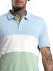 Classic Color-Block Blue Polo T-Shirt