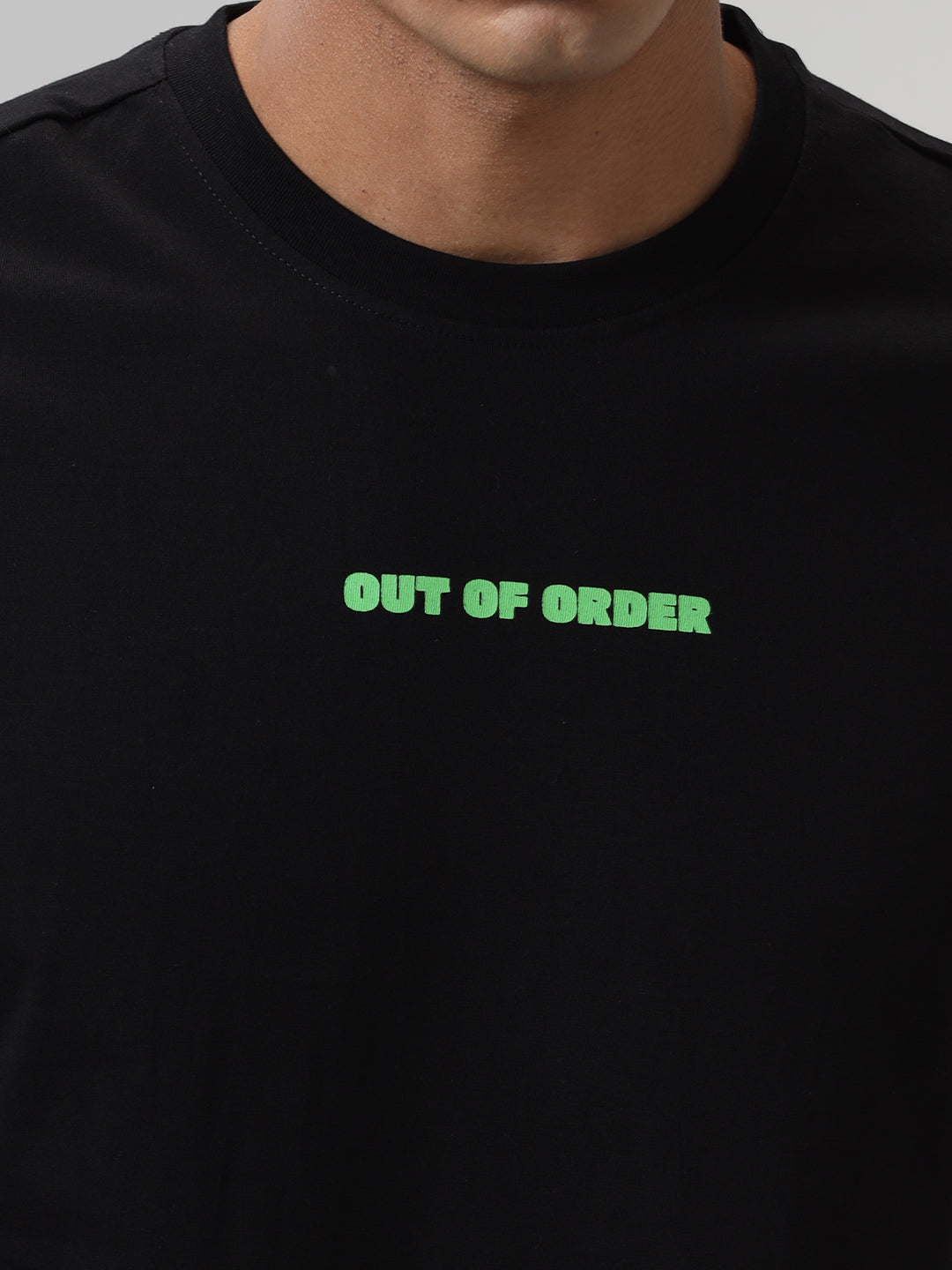 Out of Order Black Oversized T-Shirt