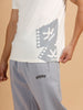 Placement Print Slim Fit T-Shirt | White