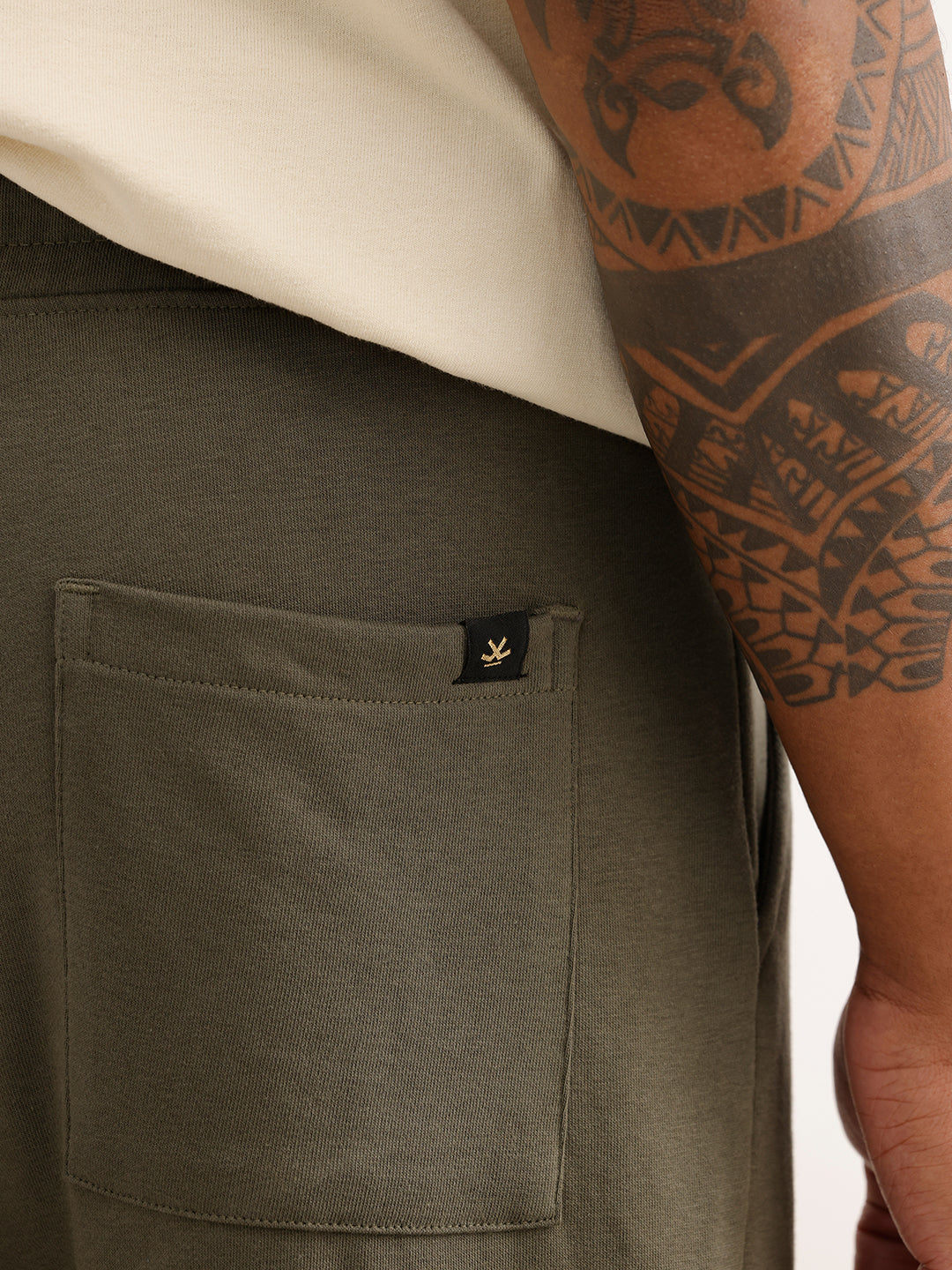 Classic Placement Printed Jogger | Olive