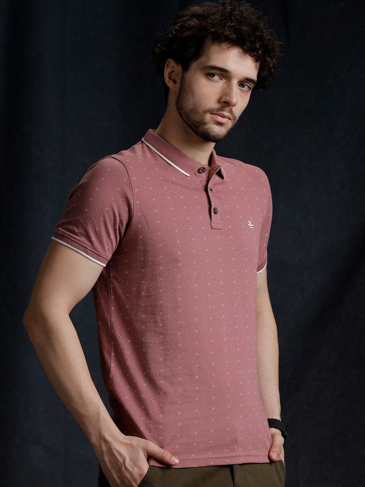 Polka Printed Polo T-Shirt
