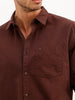 Solid Regular Fit Full Sleeve Shirt | Brown | WWSH9158F