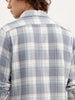 Slim Fit Textured Checkered Shirt  | Blue