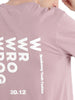 Basic Logo Printed Pink T-Shirt