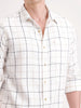 Classic Full Sleeve Checkered Shirt   |  White
