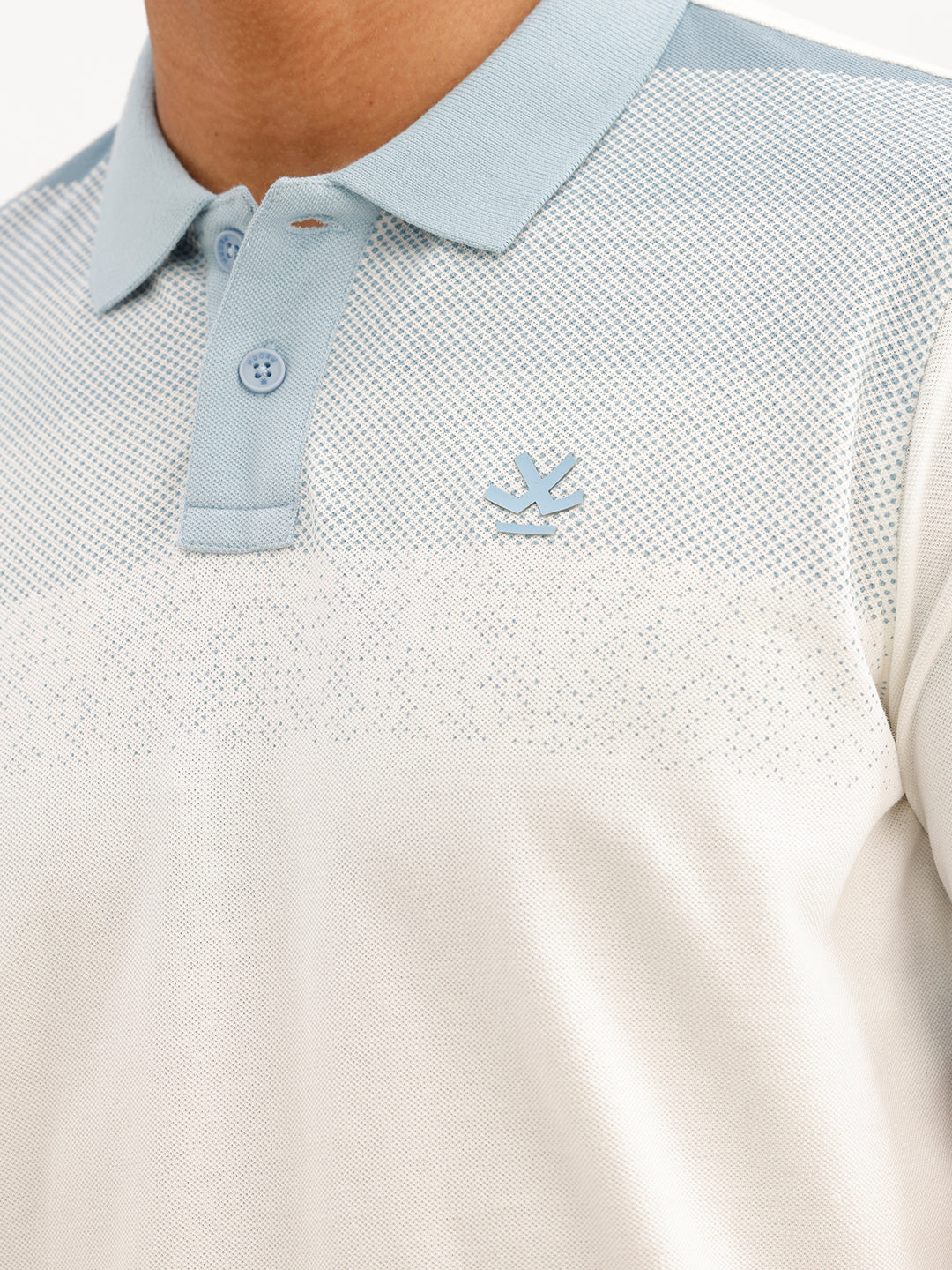 Regular Fit Placement Printed Polo T-Shirt | Off White