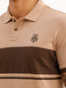 Regular Fit Placement Printed Polo T-Shirt | Brown