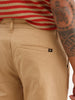 Solid Straight Fit Pleated Trouser | Khaki