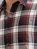 Mocklino Check Slim Fit Shirt | Maroon