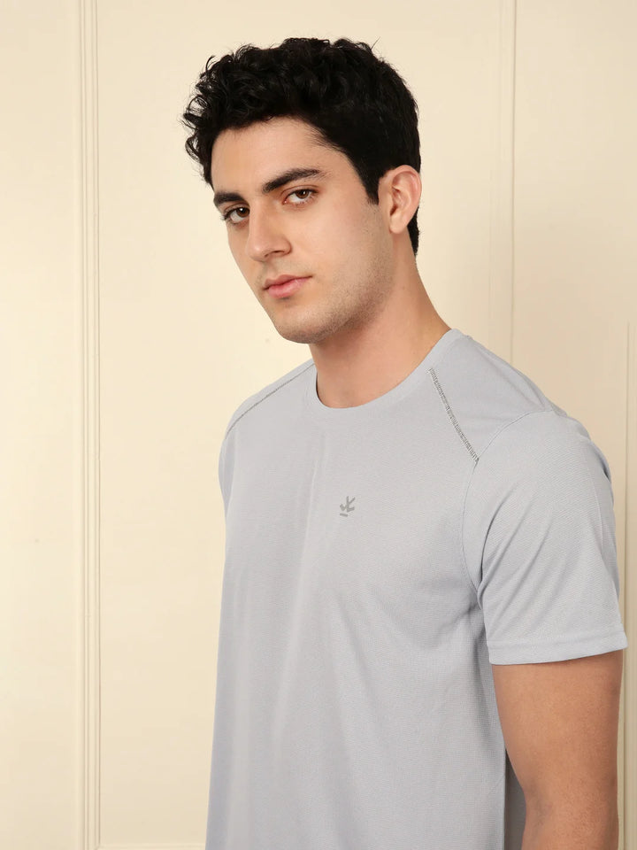 Grey Cut & Sew Short Sleeve T-Shirt