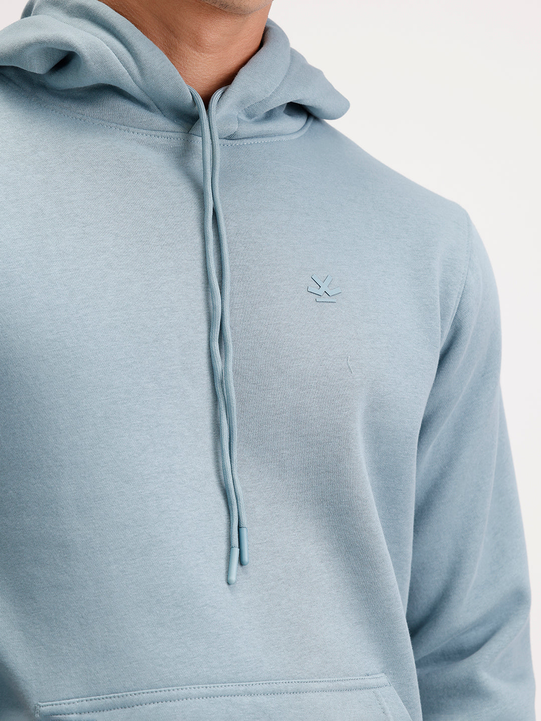 Solid Regular Fit Hoodie  | Light Green