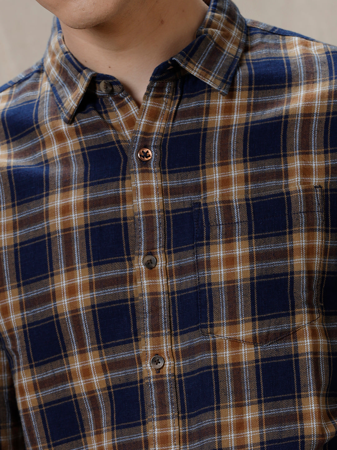 Bold Checked Slim Fit Shirt