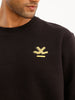 Comfort Fit Placement Printed Sweatshirt | Black