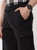 Solid Black Cargo Shorts