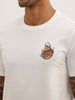 Slim Fit Embroidered Detail T-Shirt | Off White