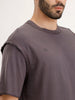 Oversized Fit Cut & Sew T-Shirt | Dark Grey