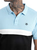 Elite Light Blue Colour Block Polo T-Shirt