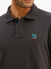 Classic Embroidered Patch Polo T-Shirt | Grey