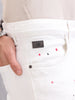 Slim Fit Paint Splash Jeans | White