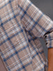 Textured Comfort Fit Checkered Pattern Shirt With Branding | Khaki