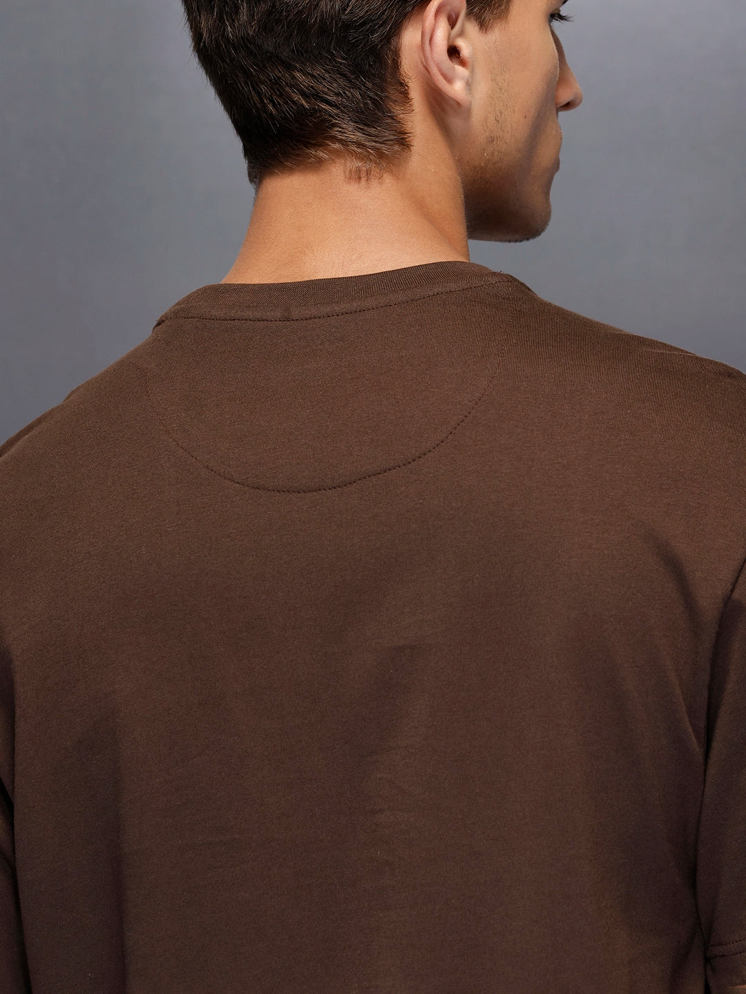 Men’s oversized graphic print t-shirt | Brown