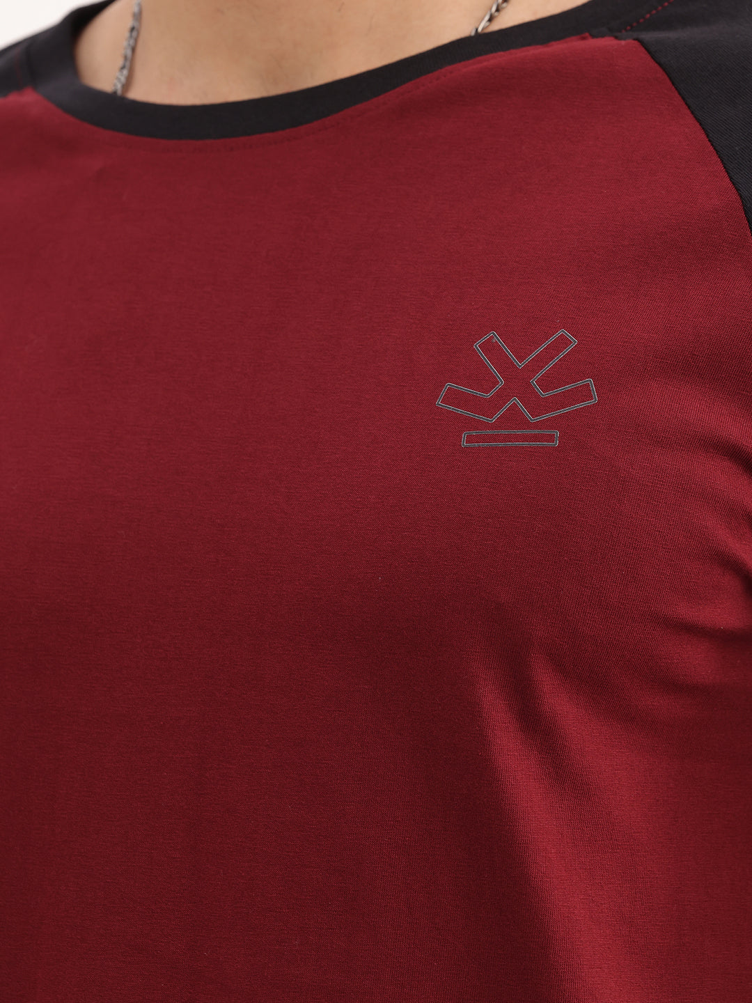 Slim Fit Ragland Sleeve T-Shirt | Maroon