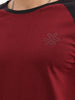 Slim Fit Ragland Sleeve T-Shirt | Maroon