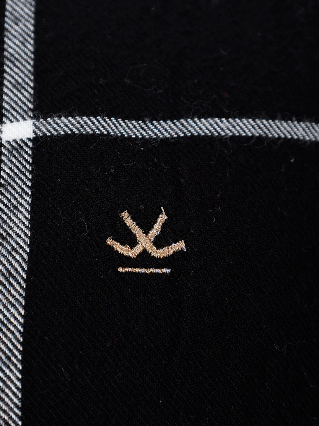 Slim Fit Checkered Shirt | Black